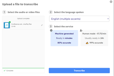 comment traduire un audio en anglais en français