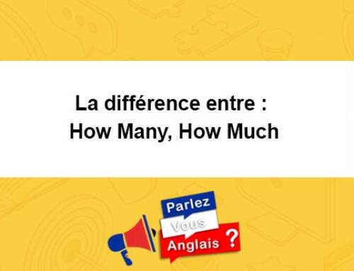 Exercice pour apprendre à faire la différence entre : How Many, How Much en anglais