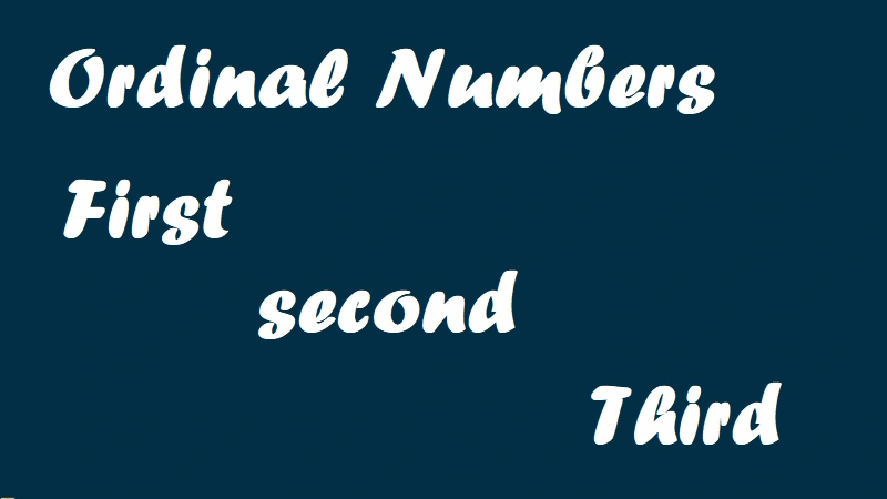 L’importance des nombres ordinaux